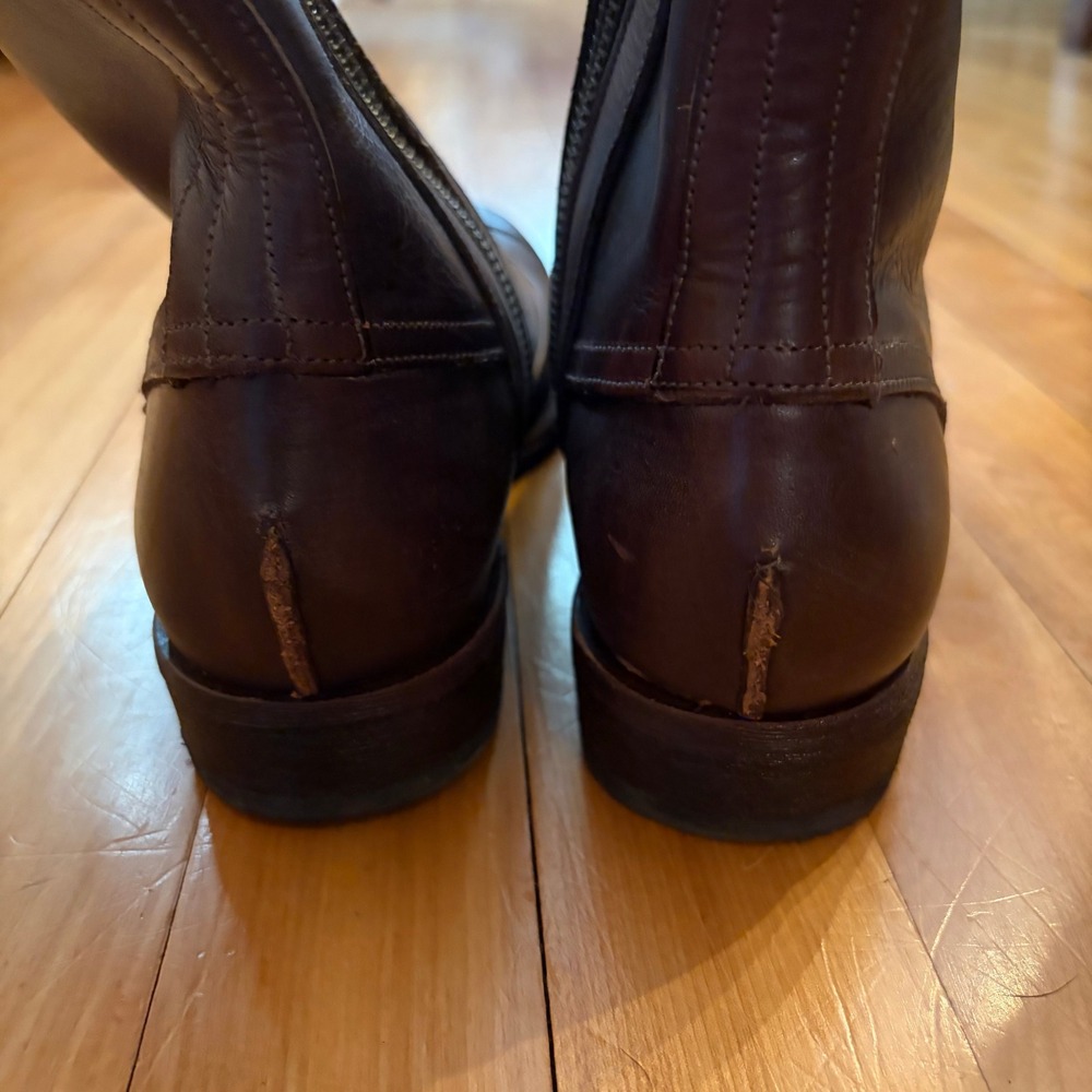 Timberland 4668A Women Brown Leather Lace Up Side Zip Combat Boots Size 7M - Picture 4 of 6